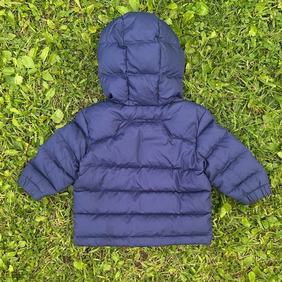 Polo Ralph Lauren Navy Blue Hooded Puffer Coat Infant Boys 9 Months - Picture 2 of 7